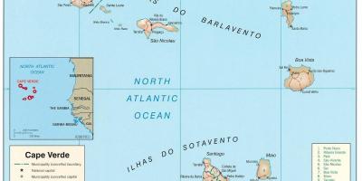 Kart som viser Cape Verde