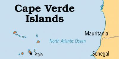 Kart over Kapp Verde-øyene-afrika