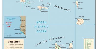 Kart over Cabo Verde