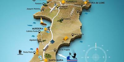 Kart av santa maria Cape Verde