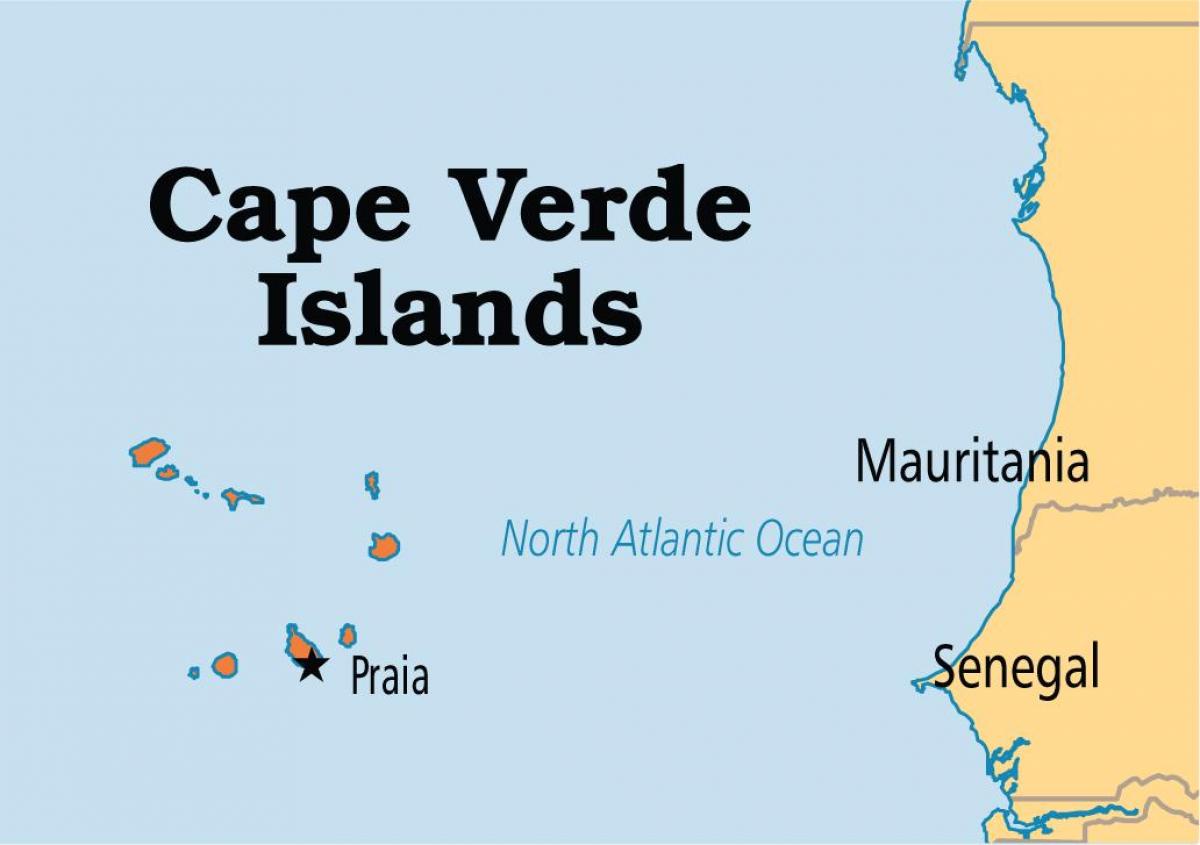 kart over Kapp Verde-øyene-afrika