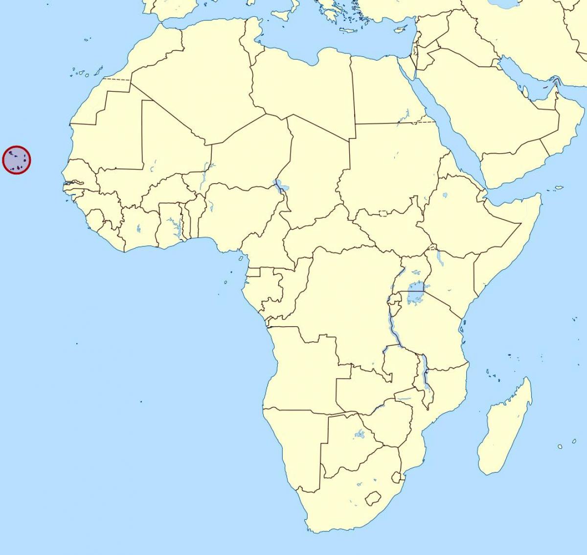 kart over Kapp Verde kart plassering